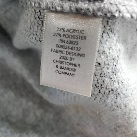 Christopher & Banks Women’s Pastel Print Knit Sweater Long Sleeve Medium - Picture 5 of 7